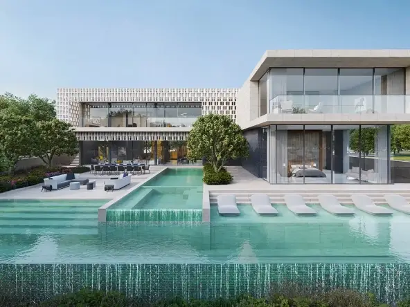 Nawayef Heights at Hudayriyat Island - Luxury 4-bedroom villas and 8-bedroom mansions with panoramic Arabian Gulf views, located in Abu Dhabi.