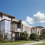 La Tilia at Villanova - 3 and 4-bedroom modern townhouses in Dubailand featuring sleek architecture, private gardens, and lush community amenities.