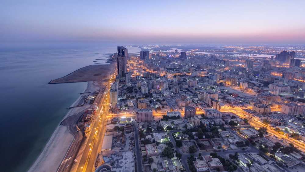 Ajman skyline and waterfront