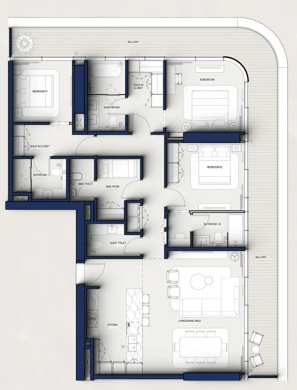 Unit 3 BR Typical Unit 