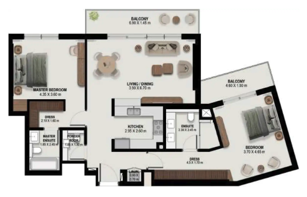 2-bedroom apartment