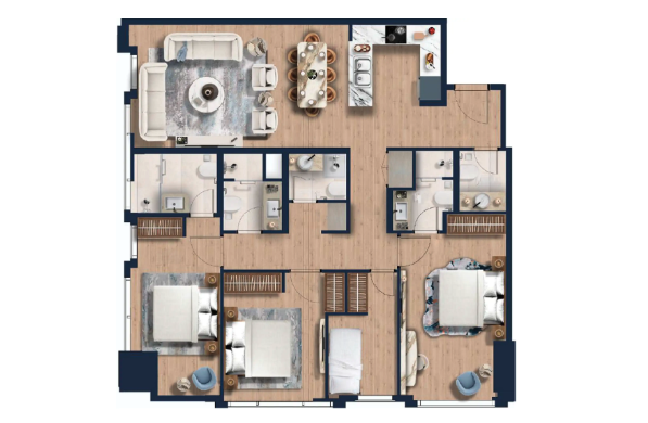 3-bedroom apartment 