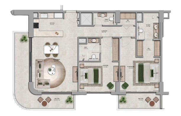 2-bedroom apartment