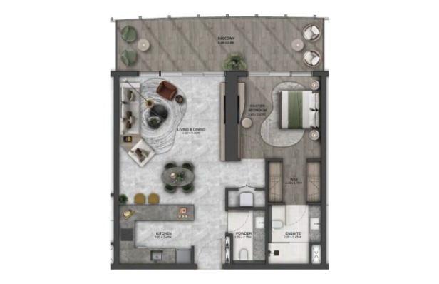 1-bedroom apartment