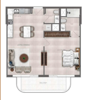 1-bedroom apartment 