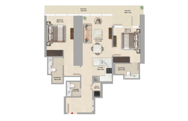 2-Bedroom Apartment