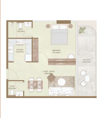1-bedroom apartment