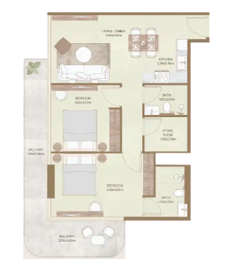 2-bedroom apartment