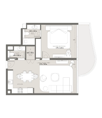 1-bedroom apartment
